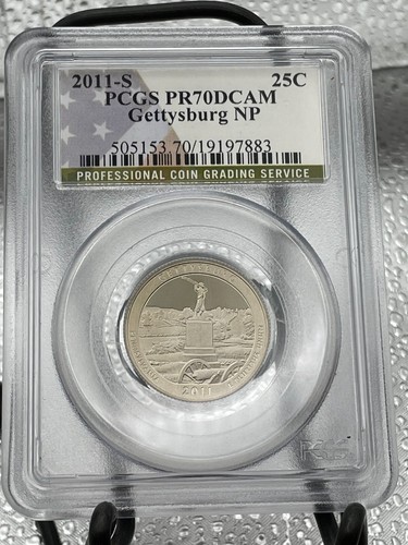 2011-S PCGS PR70DCAM Gettysburg NP Quarter Proof 25C - Picture 9 of 13
