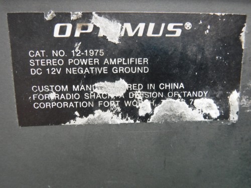 Optimus 12-1975High Power Amplifier 150 Watt Stereo MOSFET Power Supply 4-CH - Picture 7 of 11
