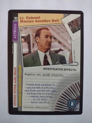 X-Files CCG - Lt. Colonel Marcus Aurelius Belt - Rare!