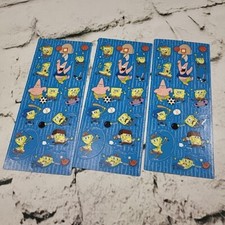 Vintage Spongebob Stickers Nickelodeon Lot of 3 Sheets
