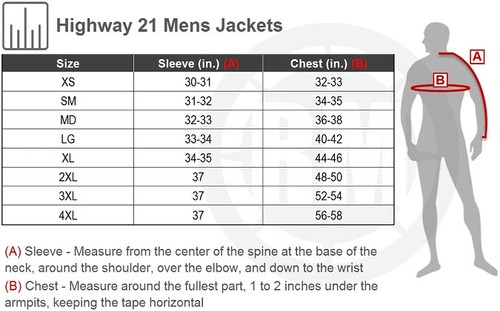 HIGHWAY 21 Murtaugh Leather Motorcycle Jacket, Black, Large - Foto 7 di 7