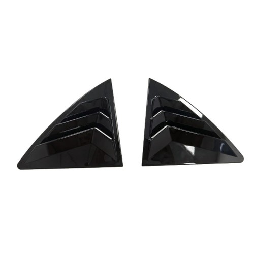 Cubierta de obturador de persiana de ventana trasera negra brillante 2 piezas para Toyota Corolla 2007-2013 - Imagen 5 de 9
