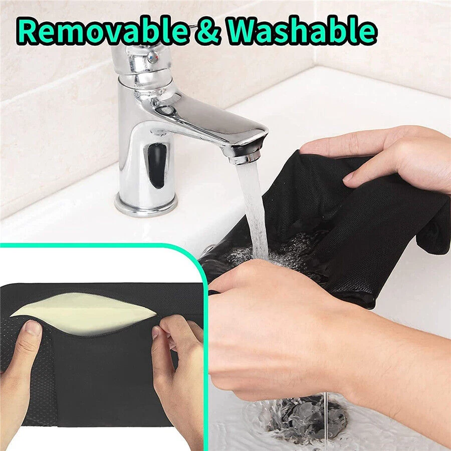 Caja de consola central de automóvil reposabrazos cubierta de almohadilla de espuma viscoelástica cojín protector de alfombrilla negro Foto 2 de 4