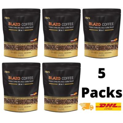 5x Blazo Coffee Instant Coffee Mix 29 IN 1 Vitamin B6 Slimming Herbs Healthy