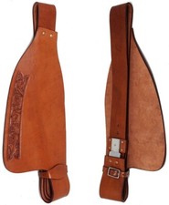 FENDER SET HORSE SADDLE WESTERN REPLACEMENT FENDERS PAIR SMOOTH GENUINE LEATHER