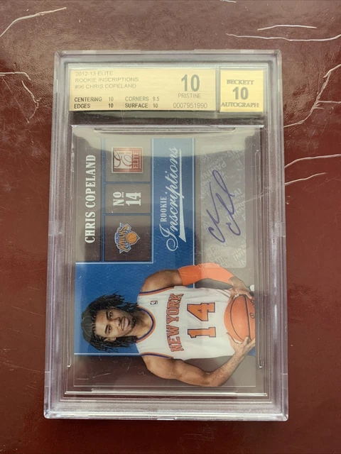 2012-13 ELITE #96 CHRIS COPELAND AUTOGRAPH ROOKIE RC, NEW YORK, BGS 10 POP 1/1