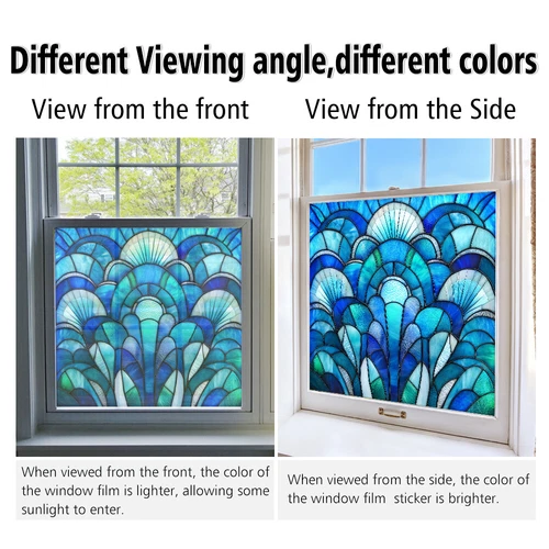 AU Static Cling Glass Window Film Privacy Stained Glass Sticker UV Protection - Picture 30 of 47