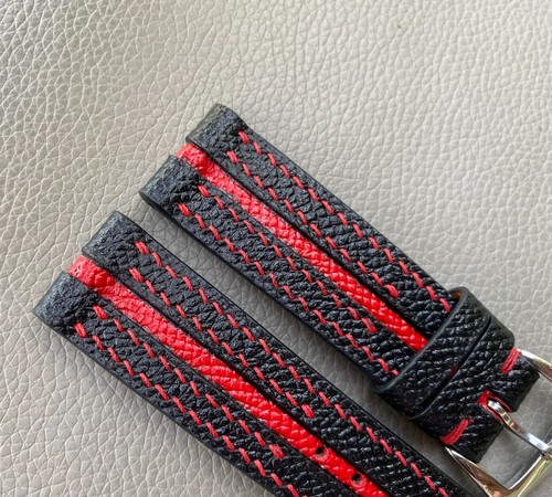 Size 18 19 20 21 22 23 24 25 26mm Genuine Cowhide leather Watch Strap Band - Picture 8 of 11