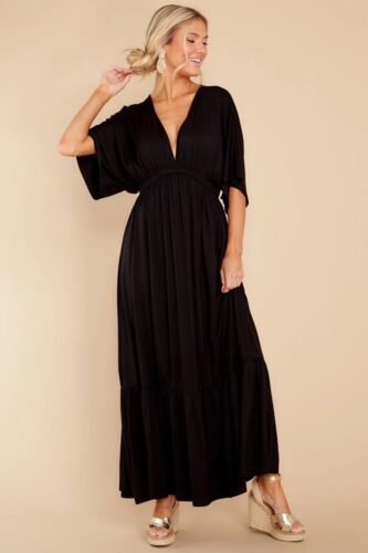 Petite robe maxi noire Wasabi & comme neuf sans étiquette boutique robe rouge  - Photo 1 sur 9