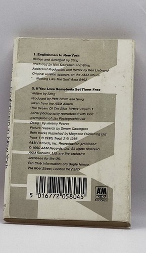 STING -Englishman In New York (BEN LIEBRAND MIX) Cassette Single 1990 - Picture 3 of 3