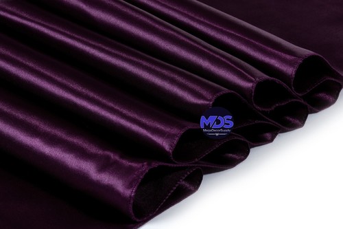 10 Plum Satin Table Runner 12" X 108" Wedding B'day Party Table decoration - Picture 4 of 6