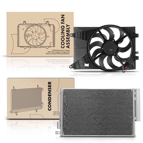 AC Condenser & Cooling Fan Assembly Kit for Chevrolet Sonic 2012-2017 L4 1.8L - Picture 9 of 9