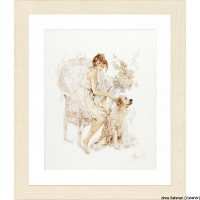 Lanarte Kreuzstichset ''Mädchen mit Hund'', Zählmuster