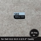 20pc of 960GB SAS SSD caddy label sticker for dell G12 G13 2.5/3.5 SFF/LFF trays