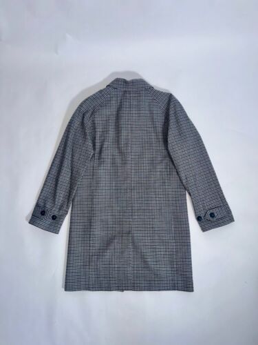 Patrick Grant Herren Mantel Mac Overcoat lang türkis blau Baumwolle Studio Karo formell - Bild 9 von 9