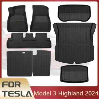 Floor Mats Anti-slip Pads Waterproof Trunk Mat for Tesla Highland Accessories