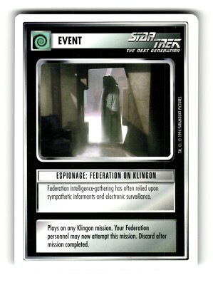 1994 Star Trek Unlimited Premiere Trading Card Event Espionage: Federation On Kl