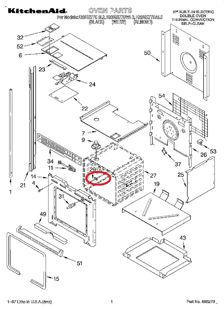 Genuine KITCHENAID BuiltIn Oven, Temperature Sensor 4450026 eBay