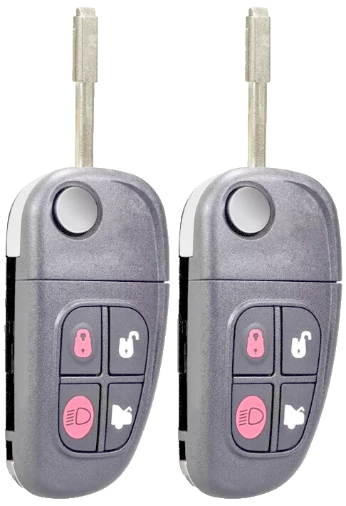2 para Select Jaguar 2001-2008 sin llave 4 botones mando a distancia abatible llavero NHVWB1U241 Foto 2 de 4
