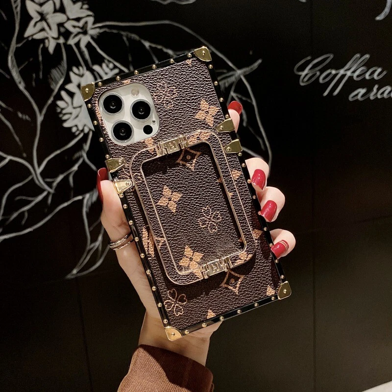 皮革防震可支撑保护壳 适合 iPhone 17 16 Pro Max 16e 15 14 13 12 11 XS XR — 第 3/4 张图片