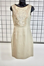 ELIE TAHARI Light brown Cotton Cocktail Dress Size 0 On Sale