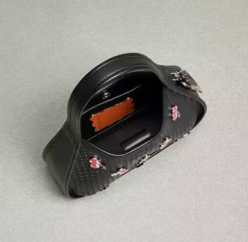 Bolso Coach Ergo en cuero artesanal perforado cerezo prendedores magnéticos negro CT271 - Imagen 8 de 19