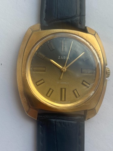 Men SOVIET WATCH ZARIA ЗАРЯ BIG SIZE 17 JEWELS USSR GOLD PLATED AU 10 CAL 2009 - Picture 3 of 10