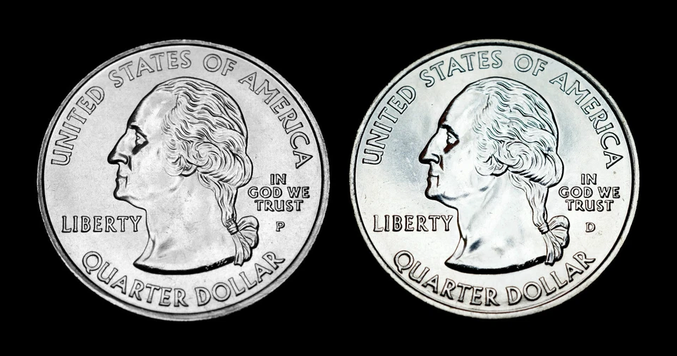 2006 P+D South Dakota BU Washington Statehood Quarter Set ~ From U.S. Mint Rolls - Image 2 of 2