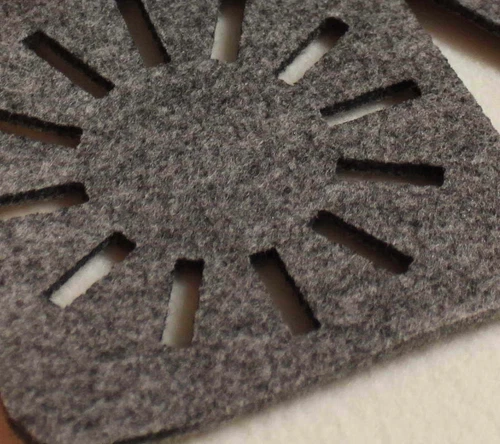 Grey Felt Coasters Home Decor  - set of 4 Unique Design Handmade Eire Ireland