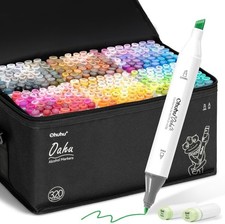 Ohuhu 320 Colors Dual Tips Alcohol Art Markers Brush and Chisel