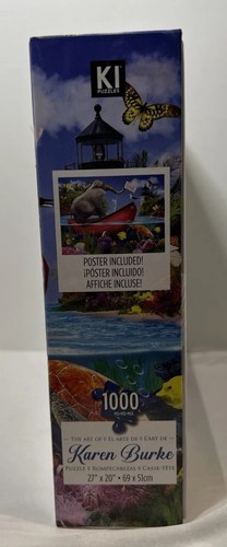 Karen Burke PRENDERE L'ACQUA Elefante puzzle 1000 pezzi KI puzzle poster nuovo - Foto 4 di 4