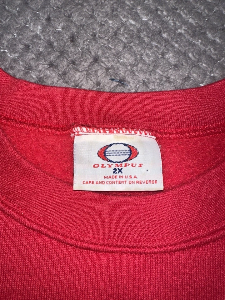 Indiana Hoosiers Sudadera Cuello Redondo Para Hombre 2XL Rojo Carmesí Hecha en EE. UU. Foto 3 de 4