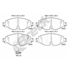 Satz Bremsbeläge Bremsklötze vorne für VW Caddy 4 SAA SAB 5 SBA SBB | 2446540