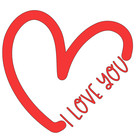 I LOVE YOU HEART VINYL DECAL STICKER BALLOON WALL VALENTINES DAY HIM HER X4 (H2)