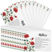100 Pcs Happy Mother's Day Rose Gifts Red Makeup Bags EVA Frosted Transparent...