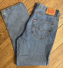 Levi's 550 Denim Jeans 36 x 32 Relaxed Fit Zip Fly Medium Wash Men Cotton