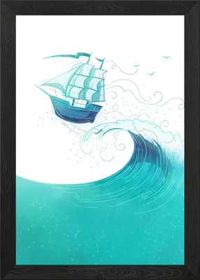 Wave Away Gerahmtes Wandbild Poster Leinwanddruck Bild