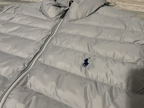 NEW Ralph Lauren Polo Grey Bubble Packable Vest Navy Pony SZ 3XLT 3XL Tall $198 - Picture 3 of 12