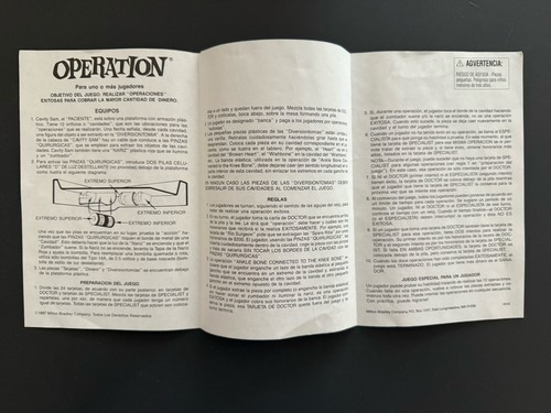 Vintage 1965 Operation Game Instructions Rule Book Manual ONLY Replacement Parts - Picture 3 of 4