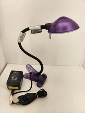 Purple Flexible Reading Light Clip-on Beside Bed Desk Table Lamp Book Lamp