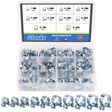 Glarks 84pcs 10 Size Mini Fuel Injection Style Hose Clamp Assortment Kit For ...