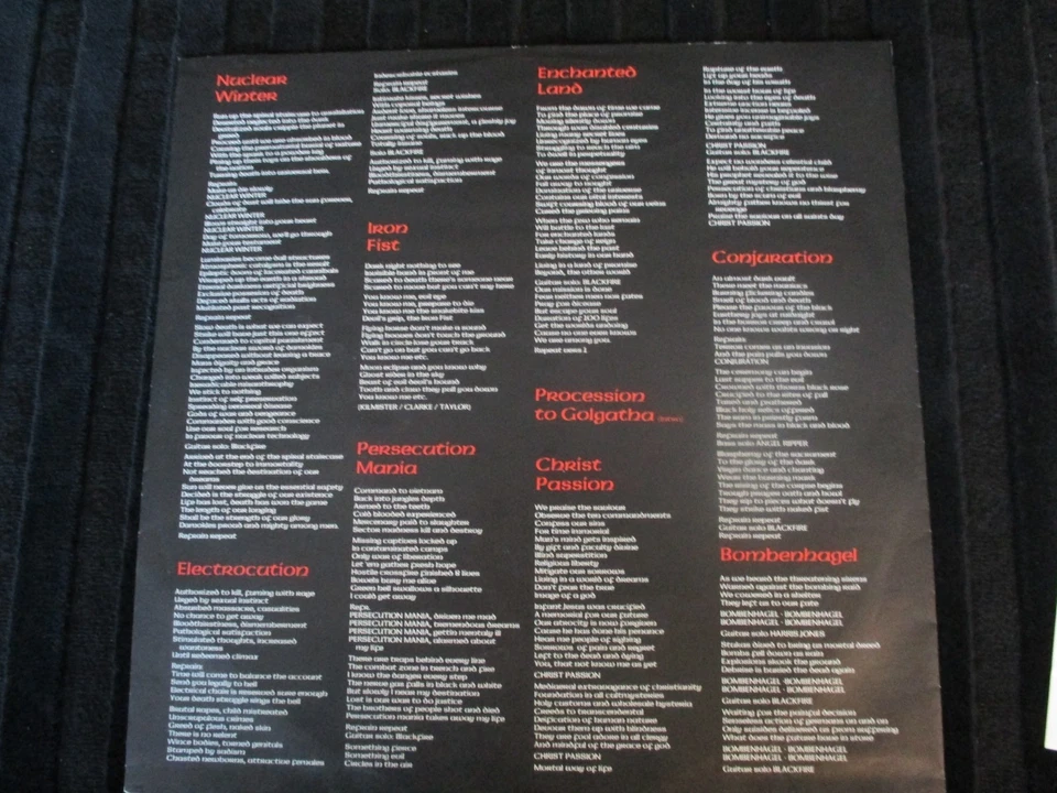 Vinyl weiße LP deutsche Thrash MB Sodom, Persecution Mania, 1987, Steamhammer - Bild 2 von 4