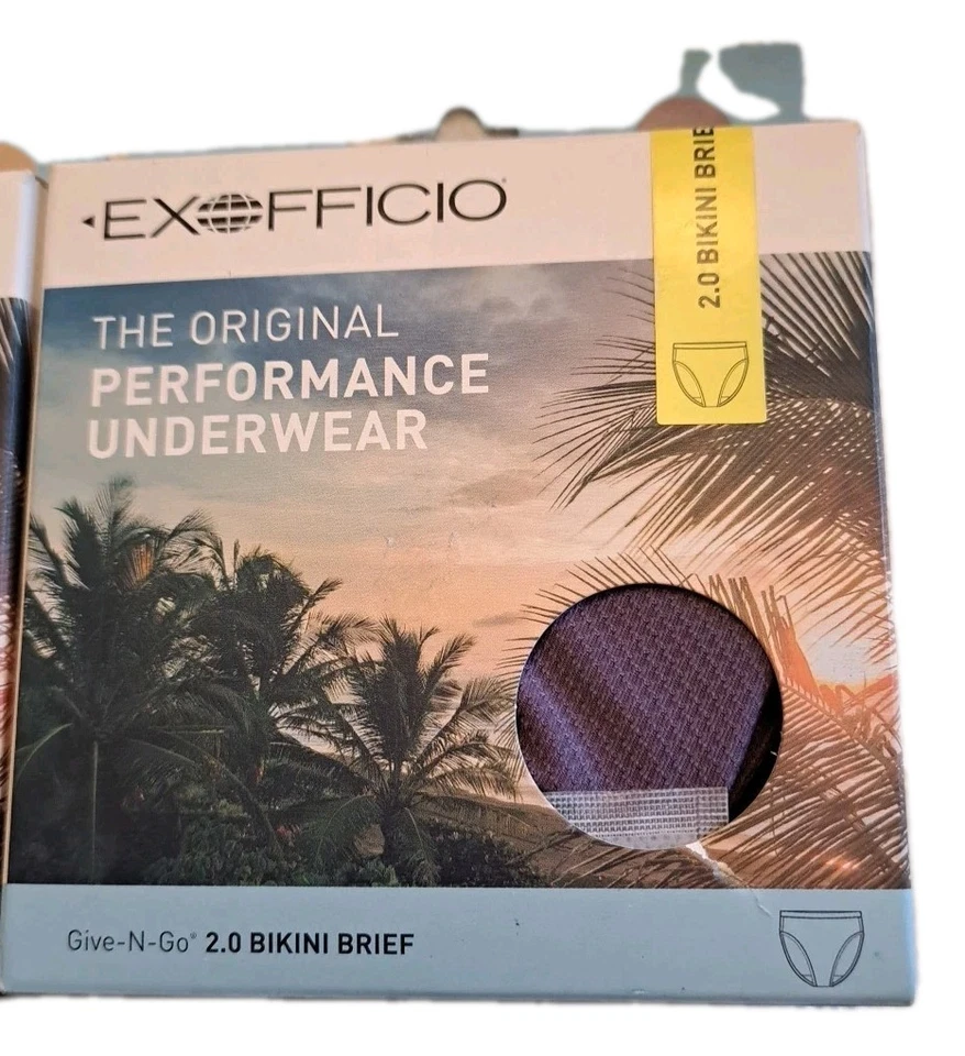 Nuevo 2 pares de calzoncillos de bikini para mujer ExOfficio Give-N-Go 2.0 XL Buff y lavanda Foto 2 de 4