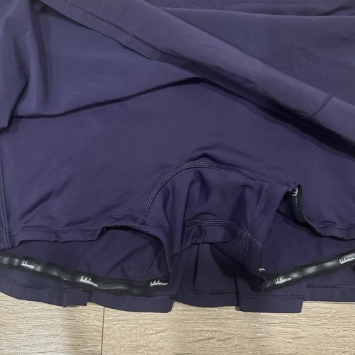 Lululemon Leistungsschalter lila Tennis Laufen Fitnessstudio Rock Skort Damen 12 Rüschen - Bild 7 von 9