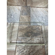 Glasbake J2026 3 Qt Clear Glass Rectangular Baking Dish Pebbled Bottom USA Made