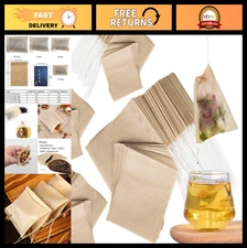 600 Pcs Disposable Tea Filter Bags - Unbleached Drawstring for Loose Leaf Tea