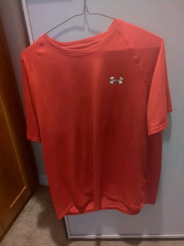 Under Armour Men's Red Heatgear Loose Fit T-shirt Large L - Picture 2 of 6