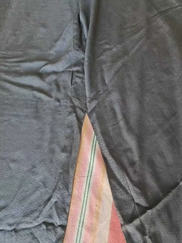 Старинный китайский шелковый халат династии Цин, винтажный вышитый костюм коллекционный - Изображение 3 из 4