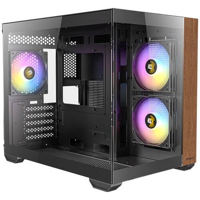 Antec CX600M Midi Tower Schwarz, Holz