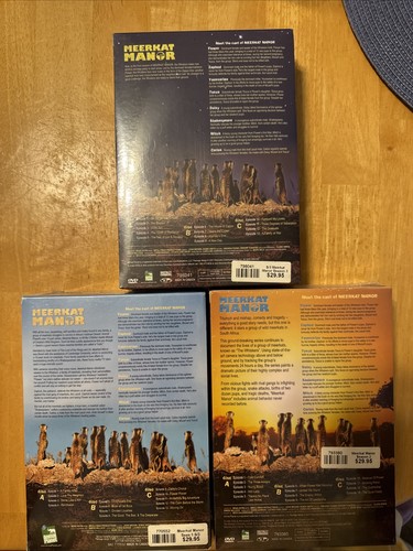 Meerkat Manor Season 1,2,3 Sealed DVD Box Sets Animal Planet Nature Documentary - Zdjęcie 2 z 6